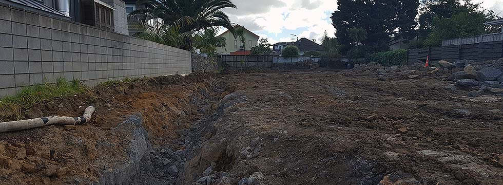 Site Cleared for construction in Epsom Auckland